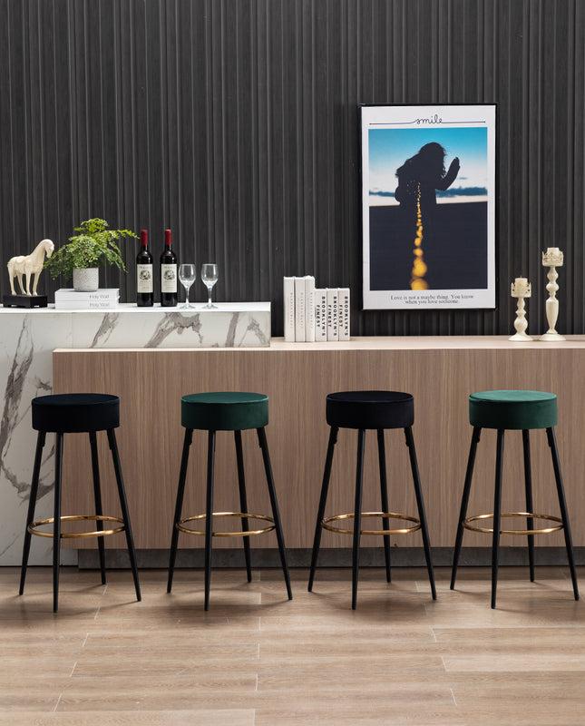 Duhome 30" Houston Round Velvet Bar Stool (1pc Only)
