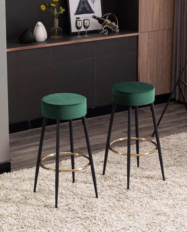 Duhome 30" Houston Round Velvet Bar Stool (1pc Only)