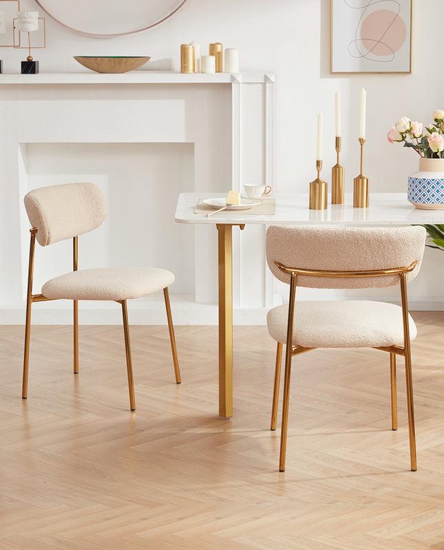 Duhome Amarillo Sherpa Side Chairs Set Of 2