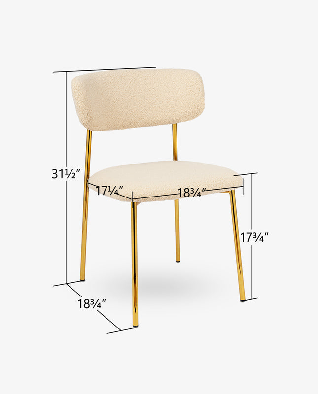 Duhome Amarillo Sherpa Side Chairs Set Of 2