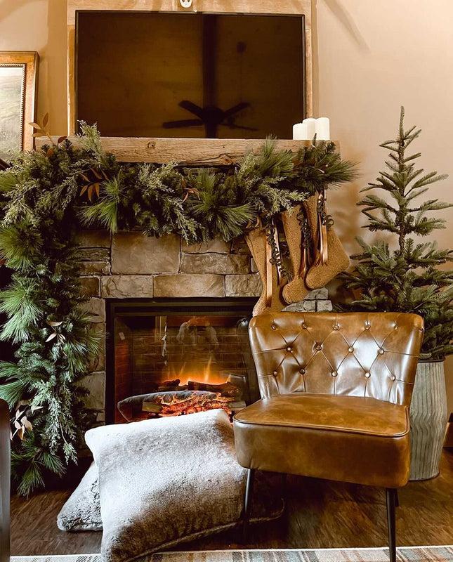 Duhome Arlington Faux Leather Slipper Chair