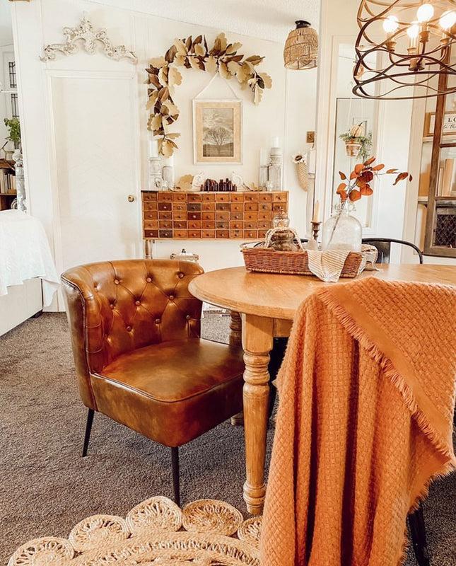 Duhome Arlington Faux Leather Slipper Chair