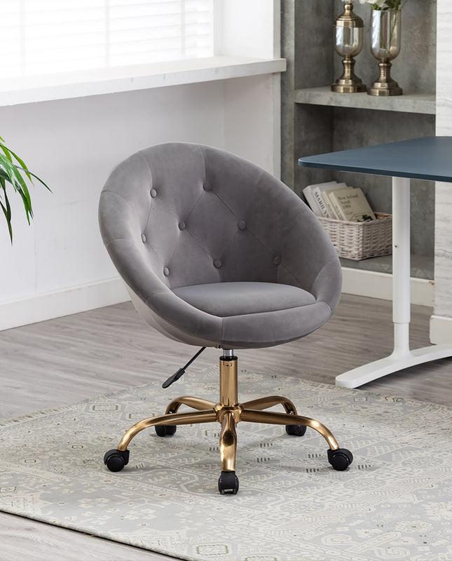 Duhome Austin PU Velvet Swivel Rolling Chair