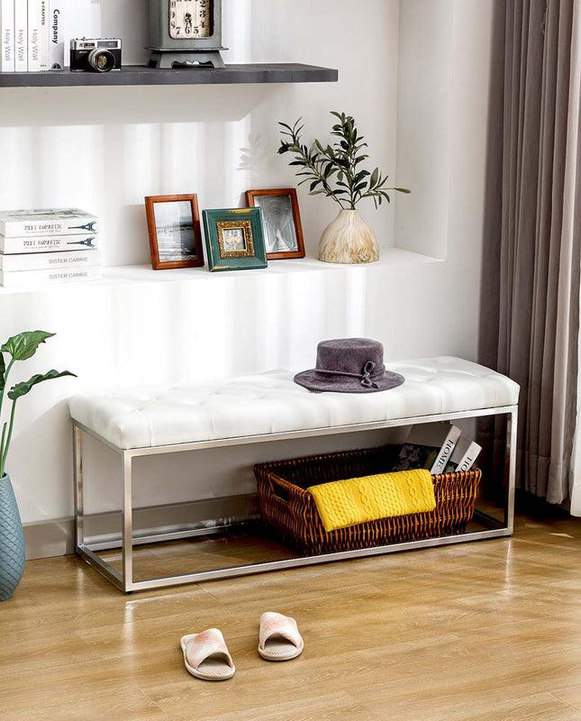 Duhome Bradenton Tufted Rectangular Base Bench