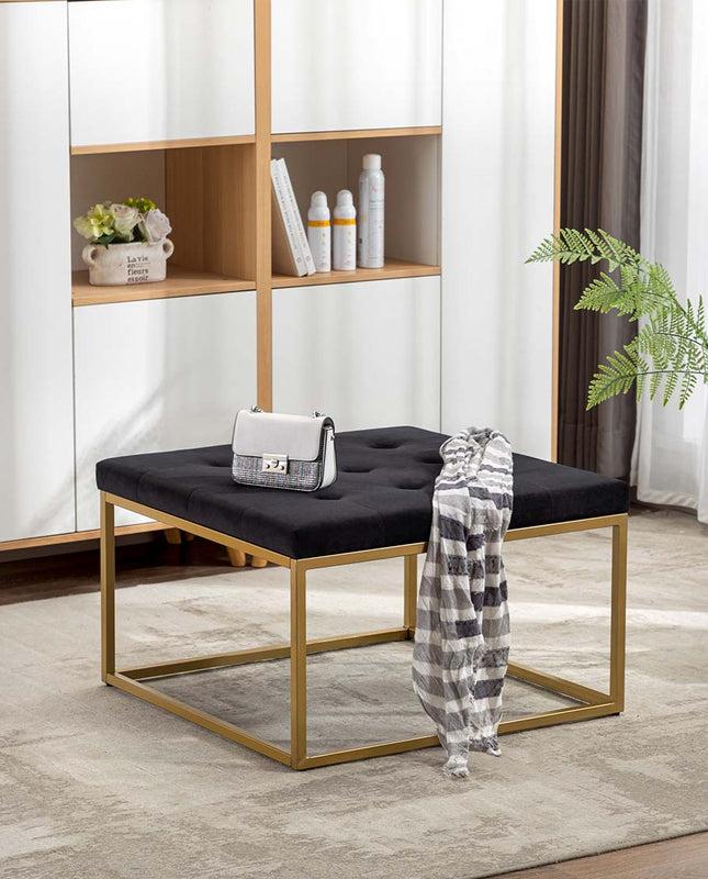 Duhome Buffalo Square Tufted Upholstered Ottoman