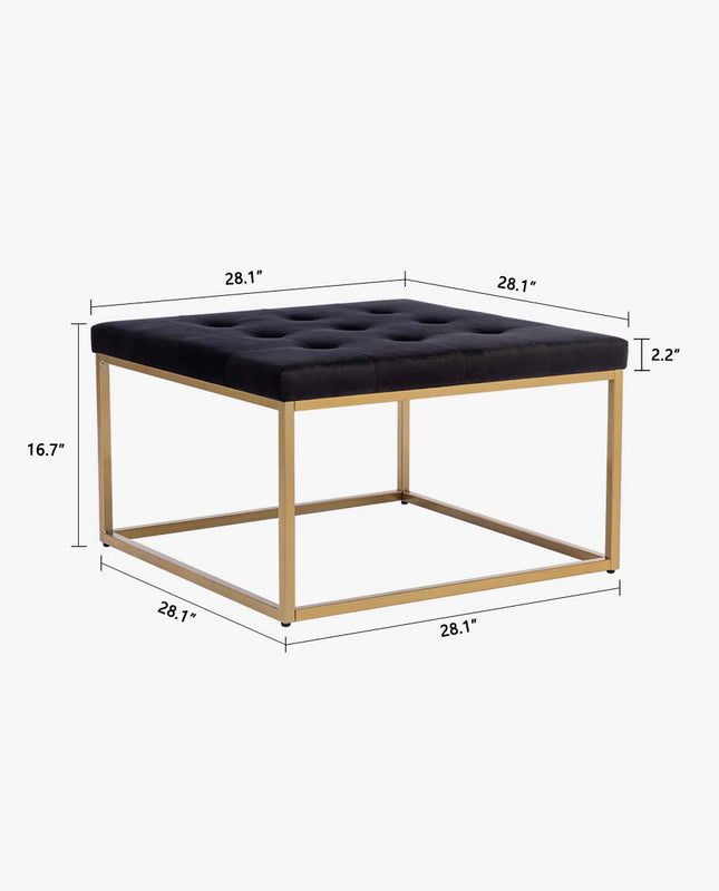 Duhome Buffalo Square Tufted Upholstered Ottoman
