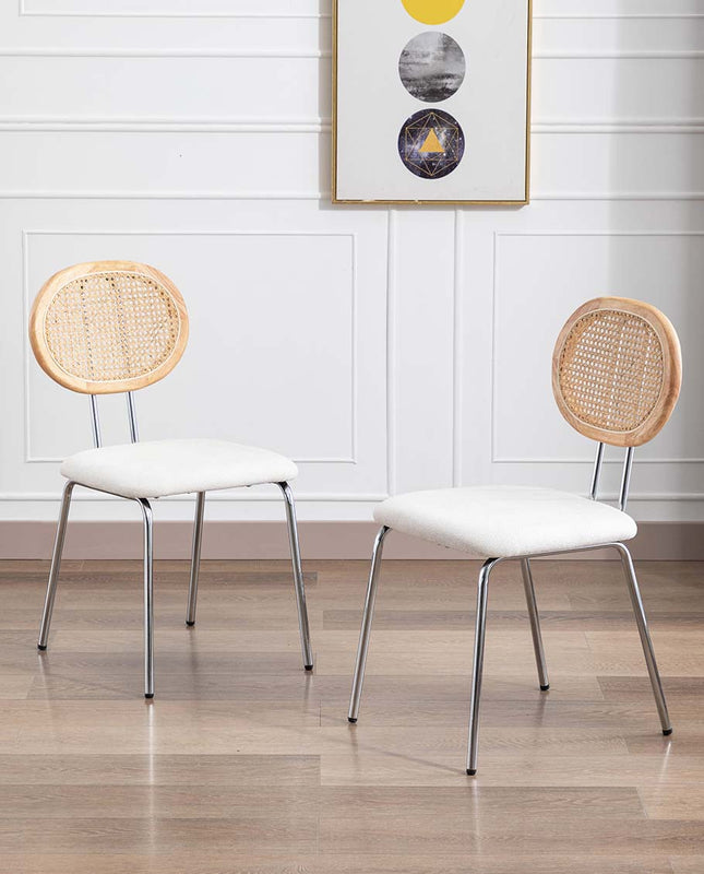 Duhome Camarillo Cane Back Dining Chairs Set Of 2