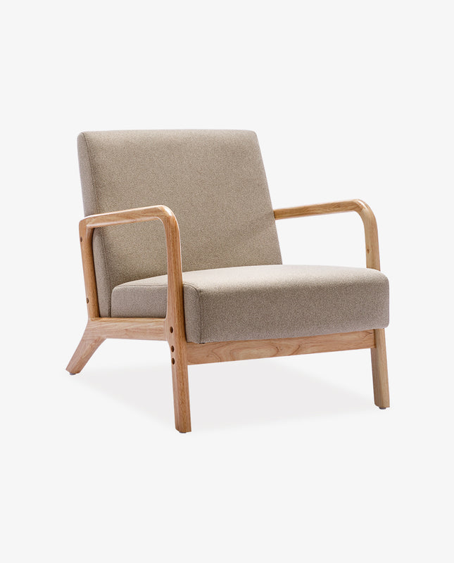 duhome Cape Cod Fabric Wood Lounge Accent Chair