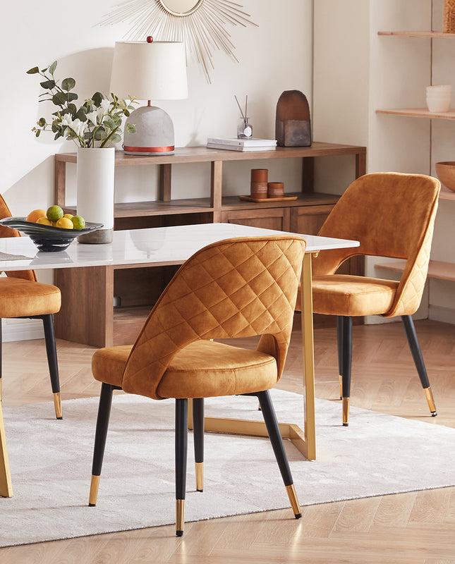 Duhome Dallas Open Back Dining Chairs Set Of 2