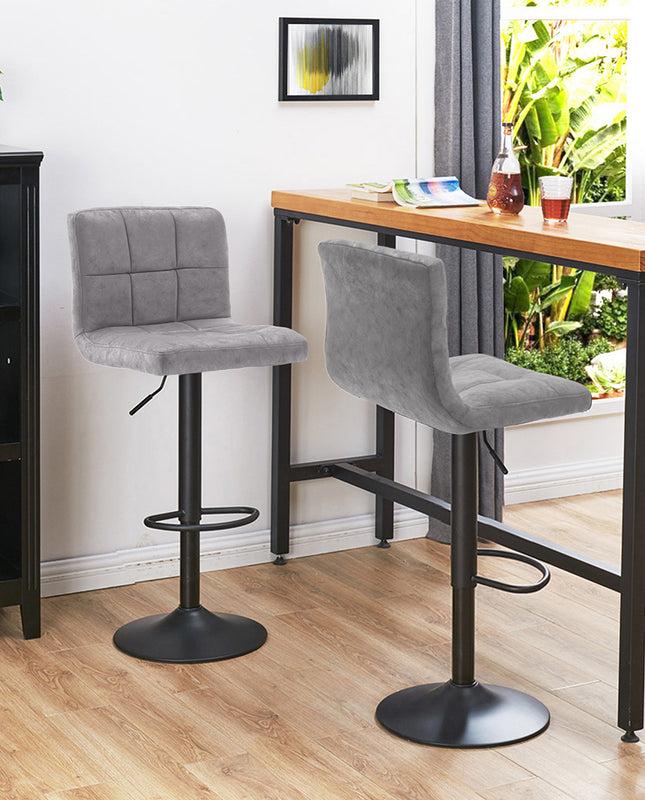 Duhome Flagstaff Leathaire Bar Stools Set Of 2