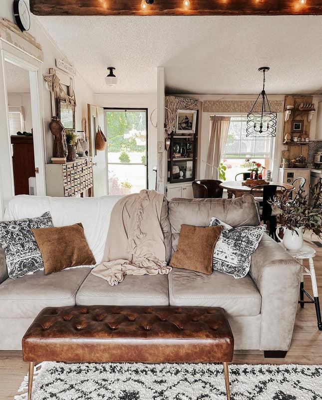 Duhome Grand Island Golden Legs Bedroom Bench