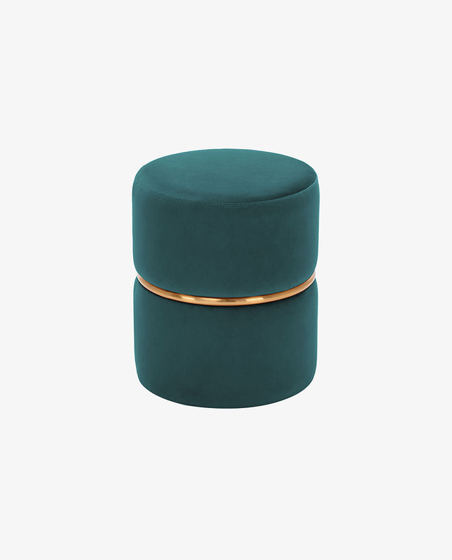 duhome Grand Rapids Round Velvet Ottoman