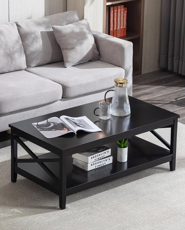 Duhome Houma X-Side Wood Coffee Table