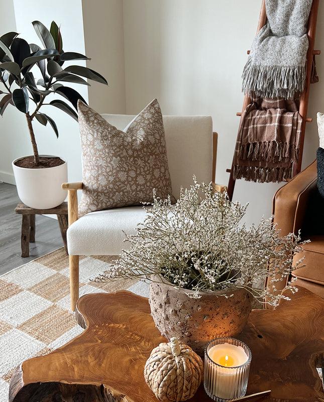 Duhome Juneau Fabric Wood Lounge Armchair