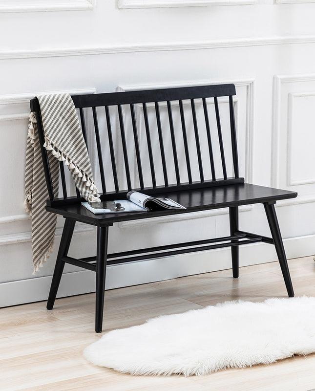 Duhome Kissimmee Spindle Love Seat Wood Bench