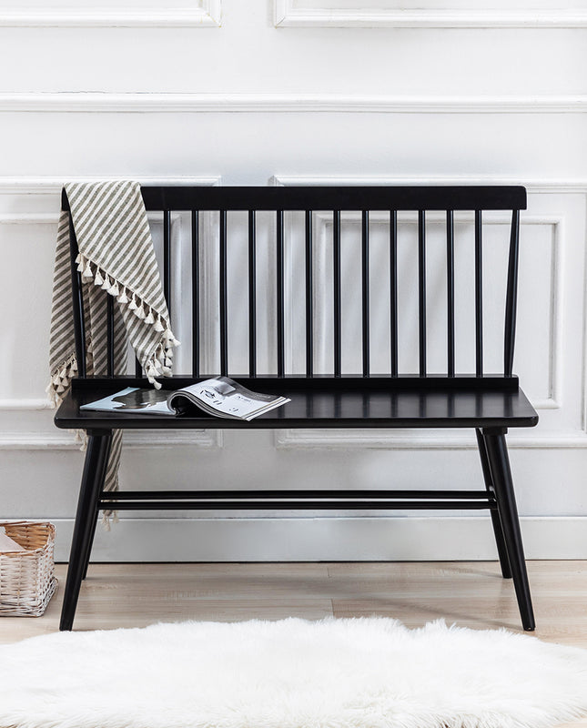 Duhome Kissimmee Spindle Love Seat Wood Bench