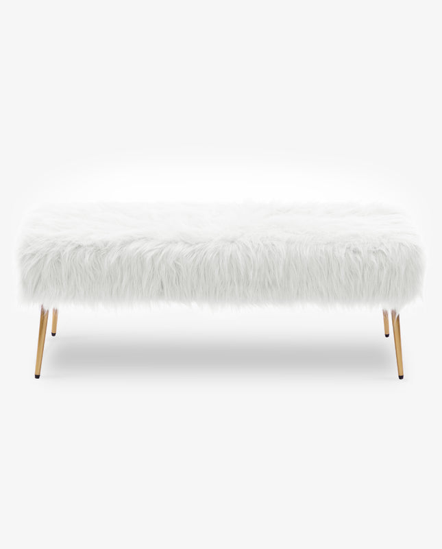 Duhome Lansing Faux Fur Bedroom Bench