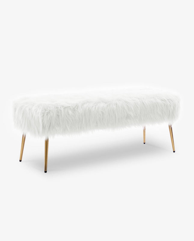duhome Lansing Faux Fur Bedroom Bench