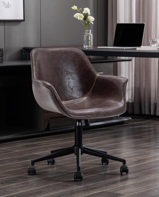 Duhome Lexington Wax-Oiled Leather Task Chair