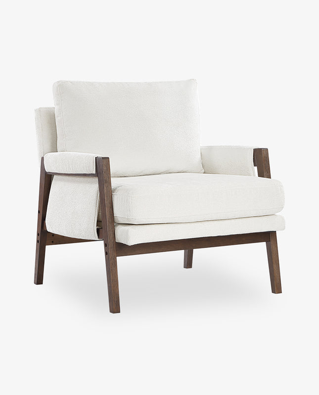 duhome Logan Wrapped-Arm Chenille Lounge Chair