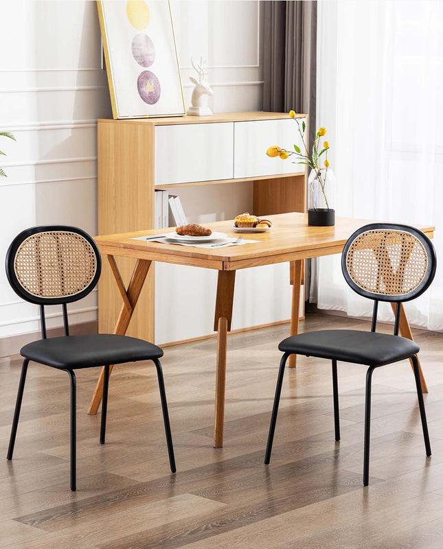 Duhome Marquette Cane Back Dining Chairs Set Of 2