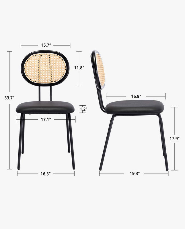 Duhome Marquette Cane Back Dining Chairs Set Of 2