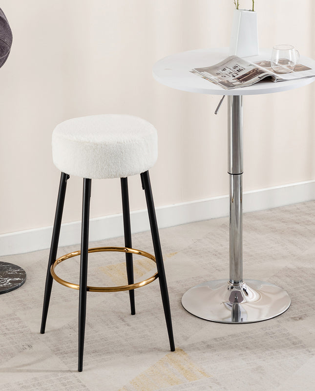Duhome Maui Faux Fur Bar Stools Set Of 2