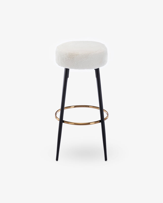 Duhome Maui Faux Fur Bar Stools Set Of 2