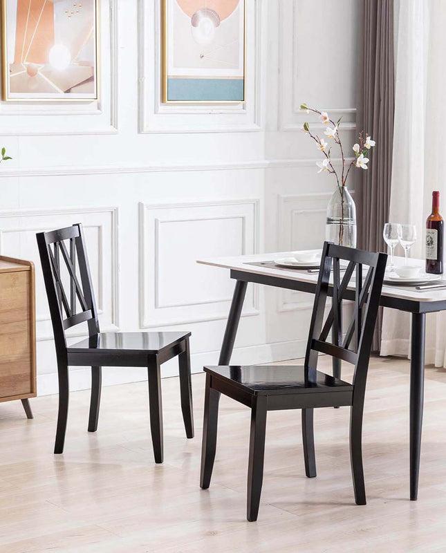 Duhome Newark X-Back Side Chairs Set Of 2