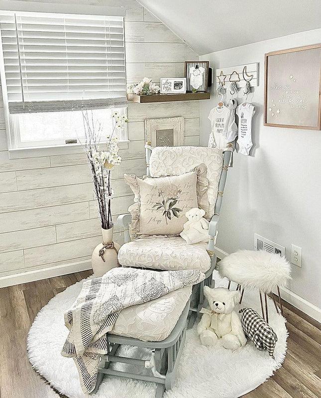 Duhome Orlando Fluffy Faux Fur Vanity Stool