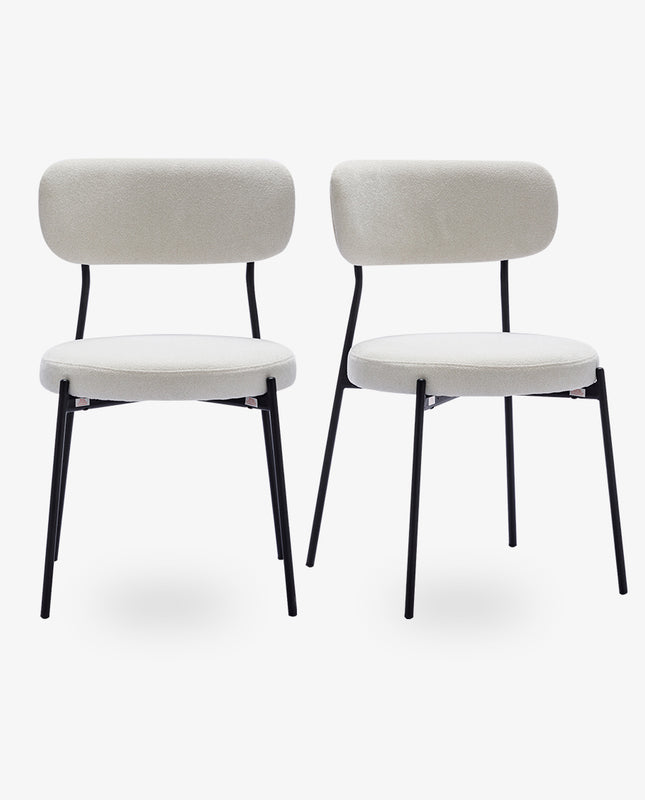 Duhome Pasadena Padded Boucl¨¦ Side Chairs Set Of 2