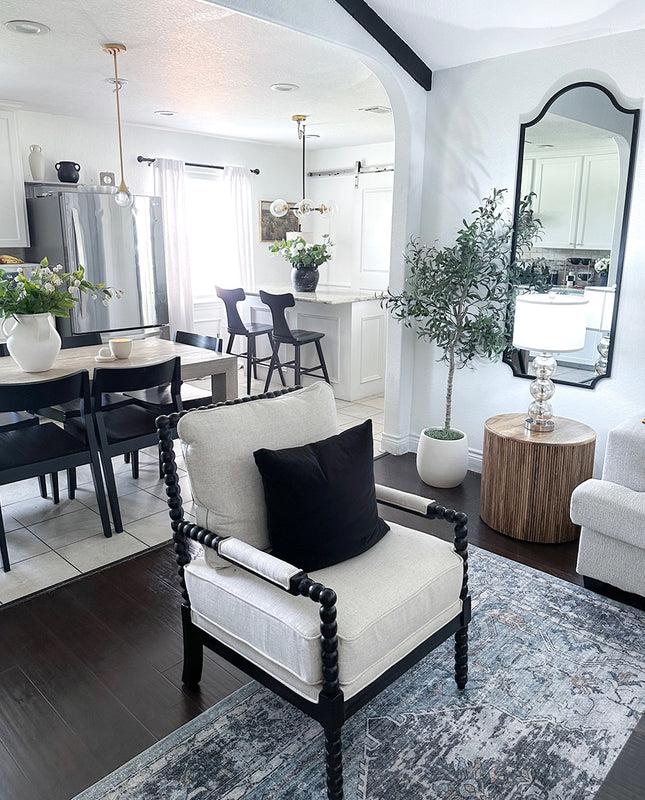 Duhome Pinedale Spindle Spool Chenille Armchair