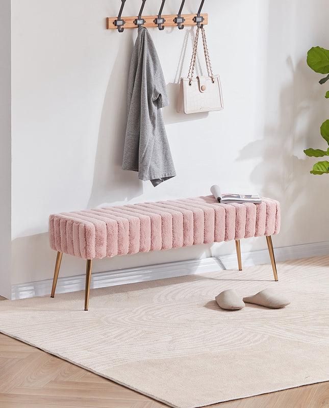 Duhome Ponce Channel Quilting Bedroom Bench