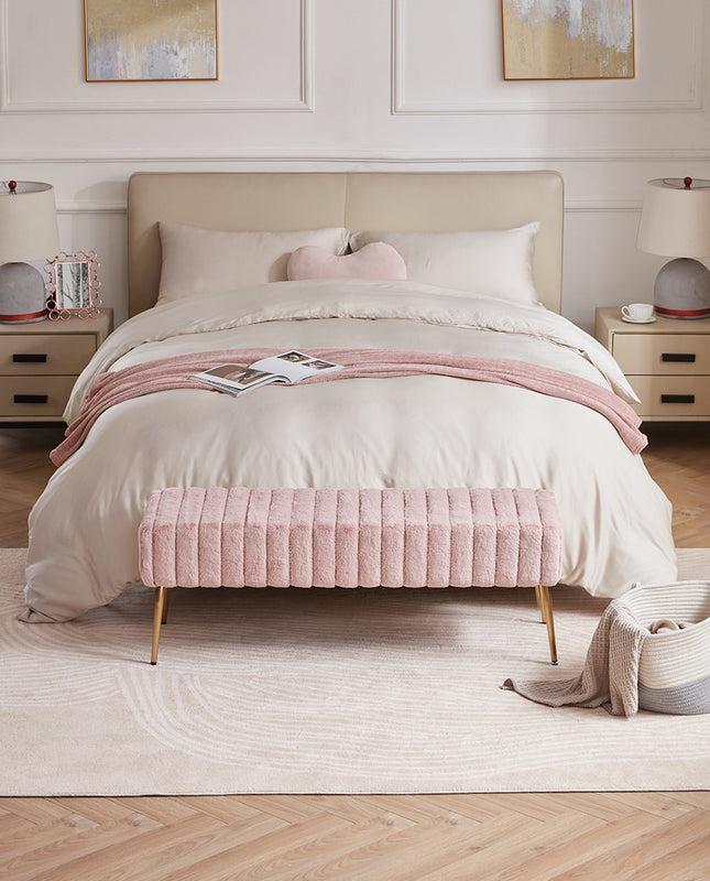 Duhome Ponce Channel Quilting Bedroom Bench