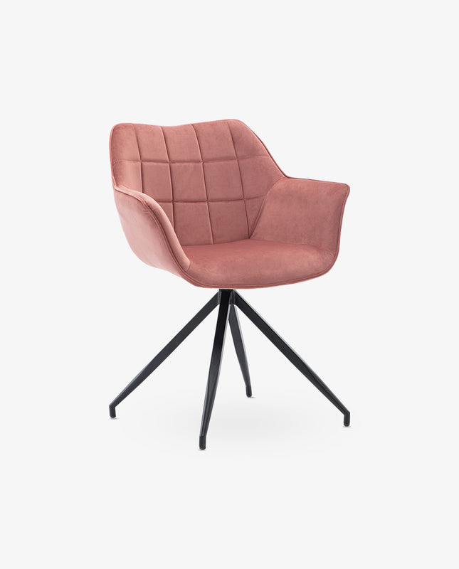 duhome Portsmouth Tufted Armchair with Black Base