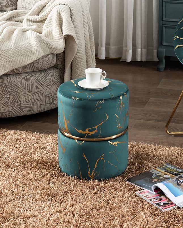 Duhome Santa Clarita Hot Stamping Pattern Ottoman