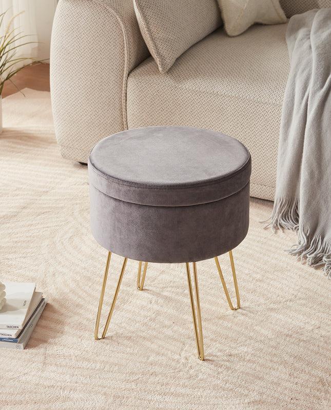 Duhome Savannah Round Storage Vanity Stool