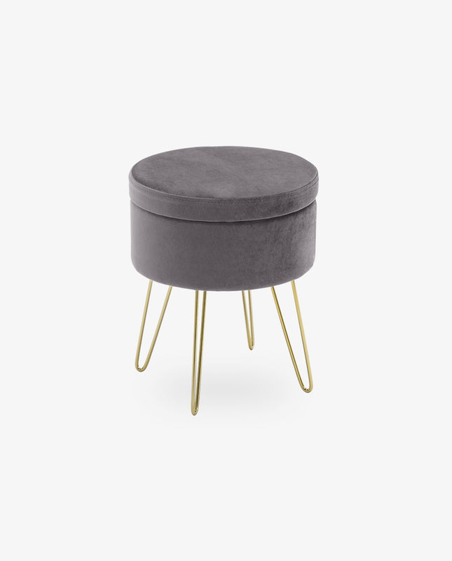 duhome Savannah Round Storage Vanity Stool