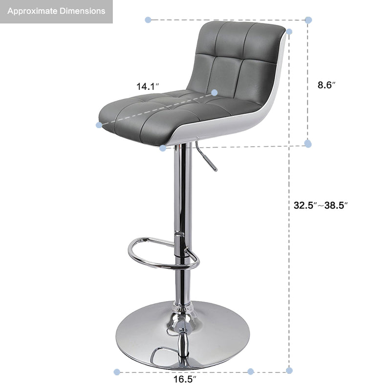 Duhome St Croix Tufted Swivel Bar Stools Set Of 2