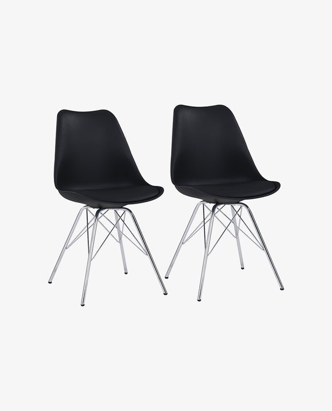 duhome St John Eiffel Legs Dining Chairs Set of 2