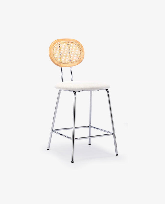 duhome Surfside Cane Back Counter Stools Set of 2