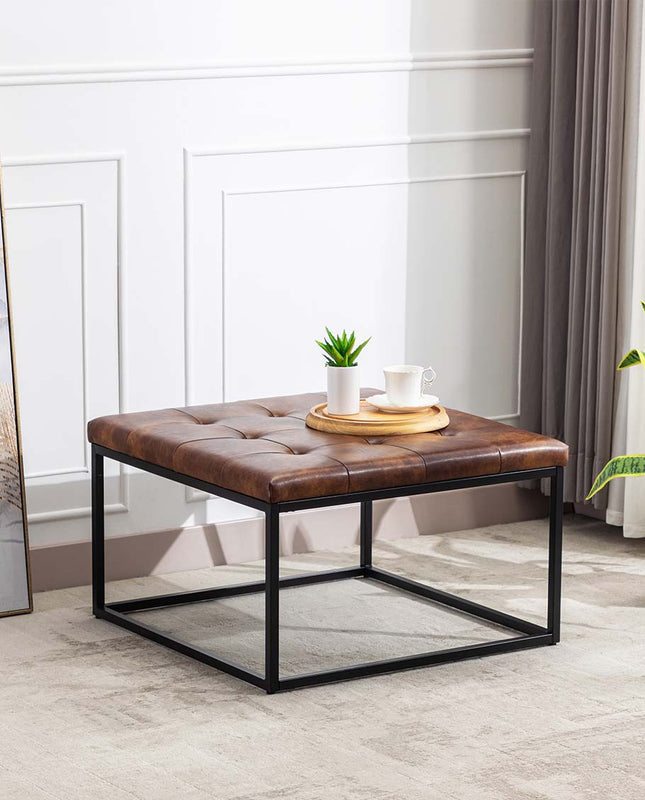 Duhome Telluride Square Tufted Upholstered Ottoman