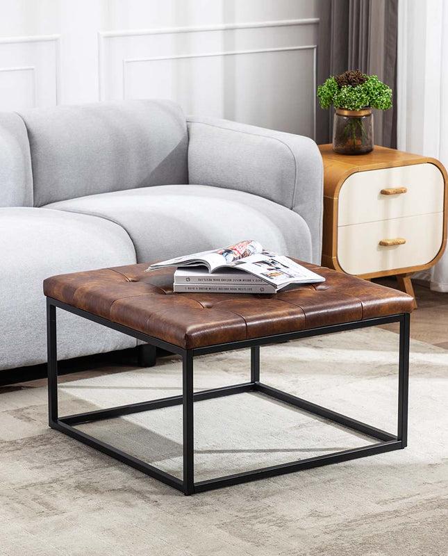 Duhome Telluride Square Tufted Upholstered Ottoman