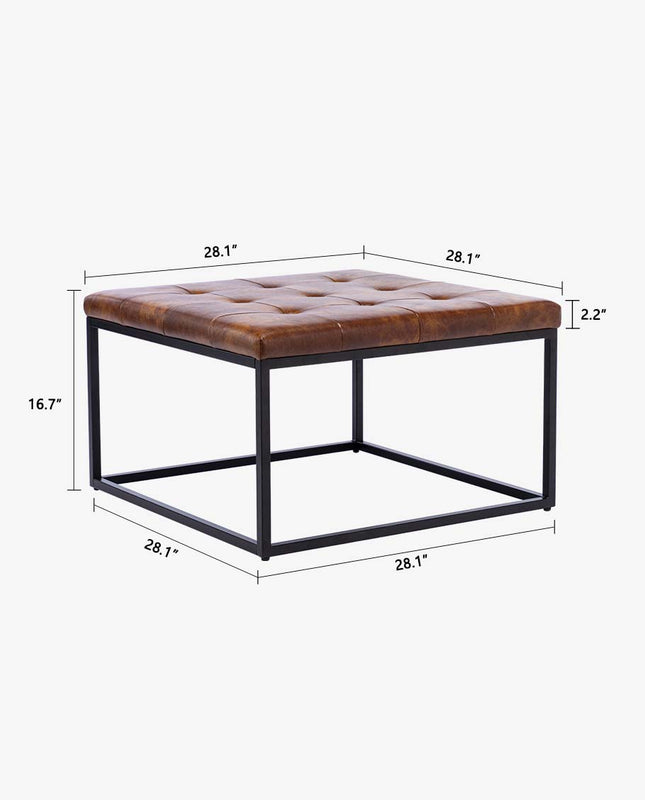 Duhome Telluride Square Tufted Upholstered Ottoman