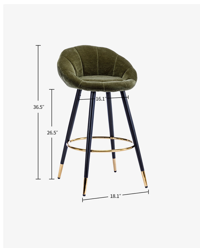 Duhome Tulsa Blooming Flower Bar Stools Set Of 2