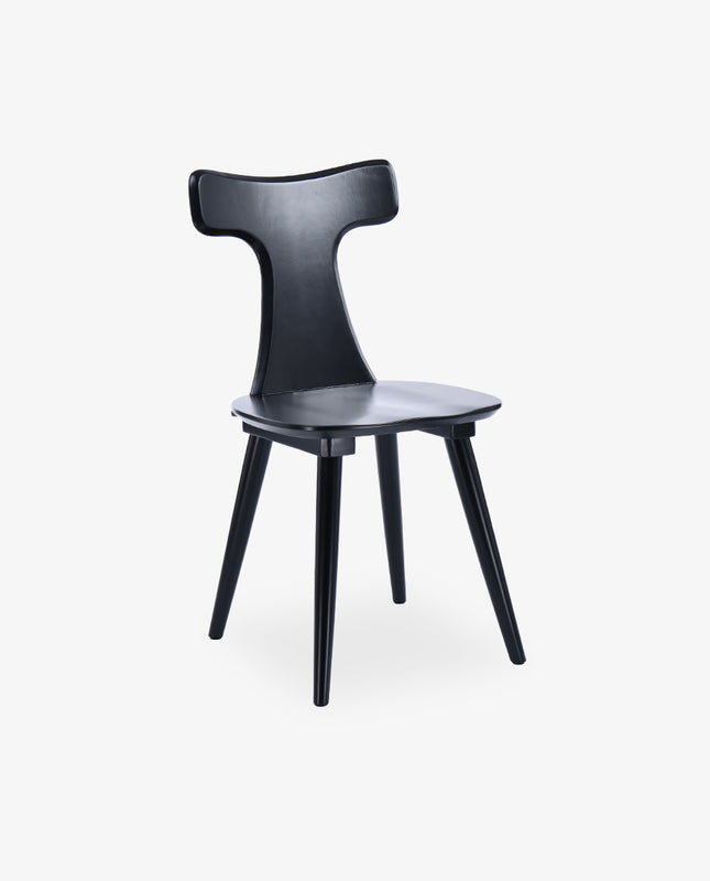 duhome Huntington Beach Curved Slat Back Wooden Dining Chairs Set of 2