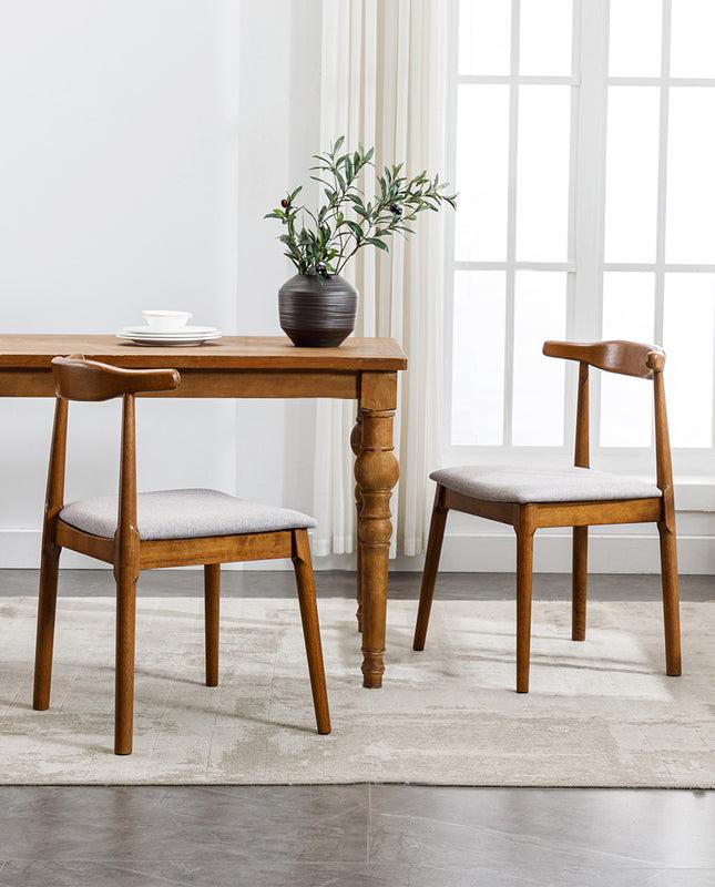 Duhome Inarajan Padded Seat Wooden Elbow Chairs Set Of 2