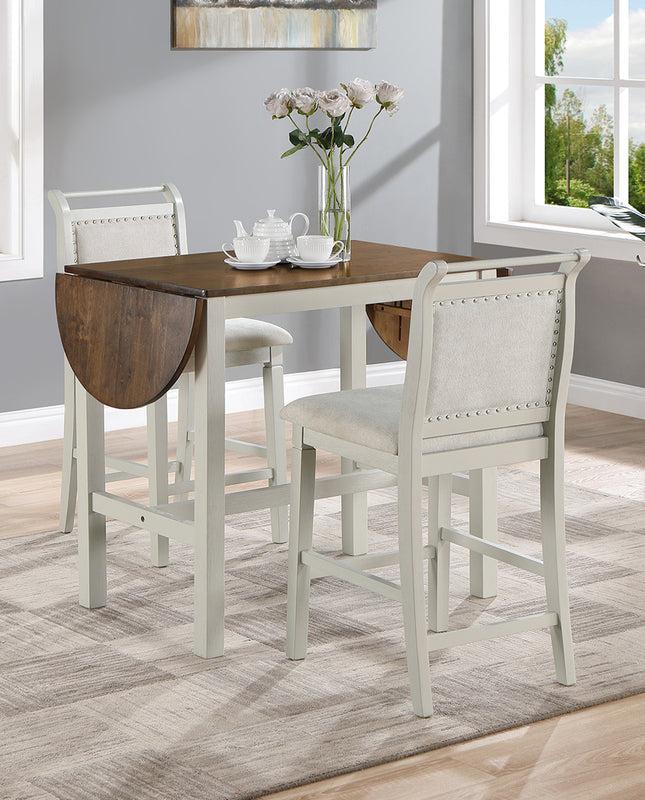 Duhome Lafayette Drop Leaf Bistro Table Set (1 Table+2 Short Stools)