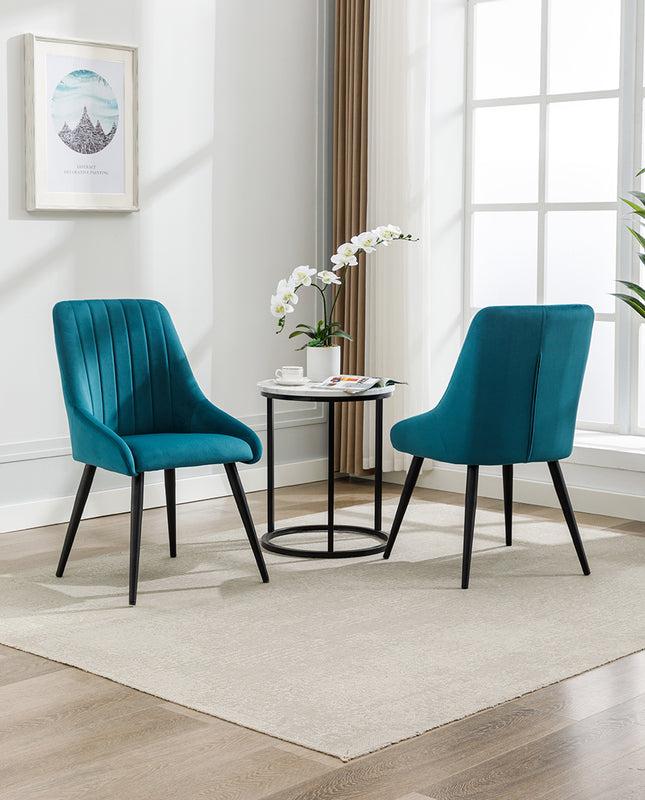 Duhome Paso Robles Velvet Tufted Dining Chairs Set Of 2