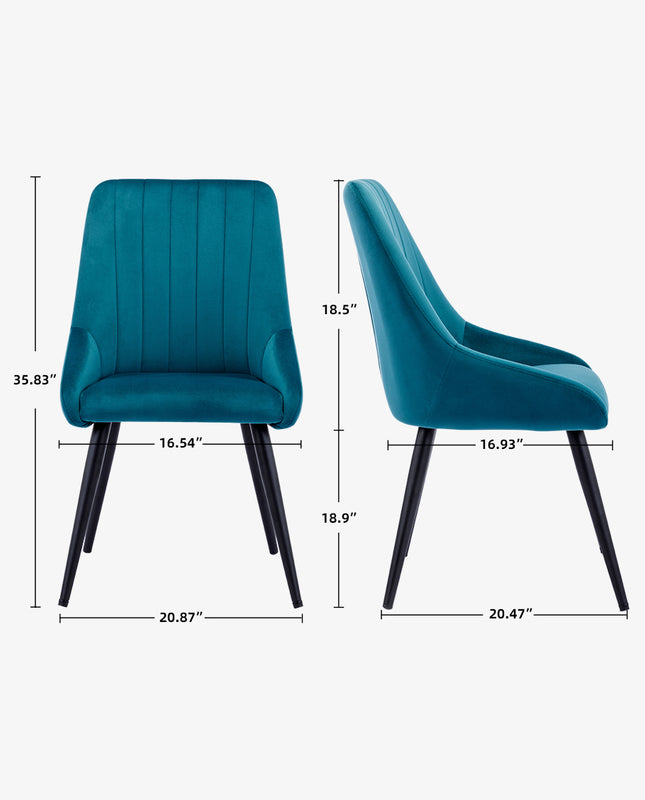 Duhome Paso Robles Velvet Tufted Dining Chairs Set Of 2